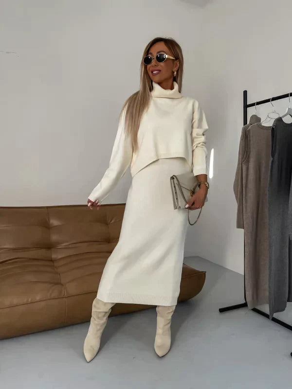 Solange - Dress with Matching Turtleneck Sweater