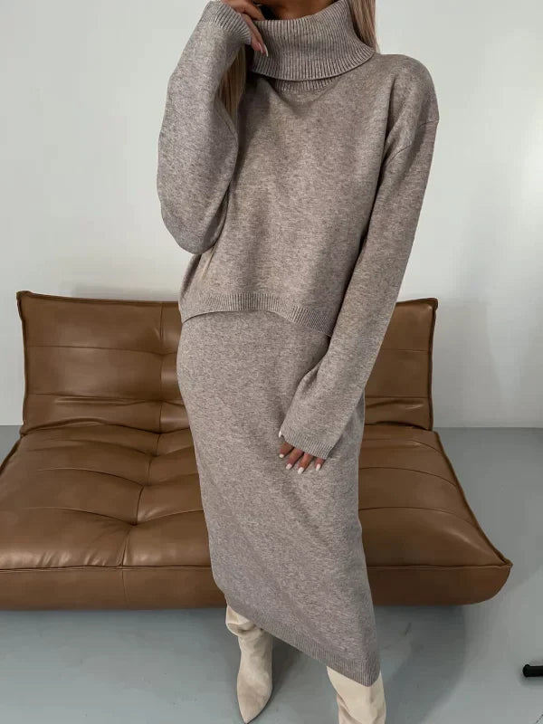 Solange - Dress with Matching Turtleneck Sweater