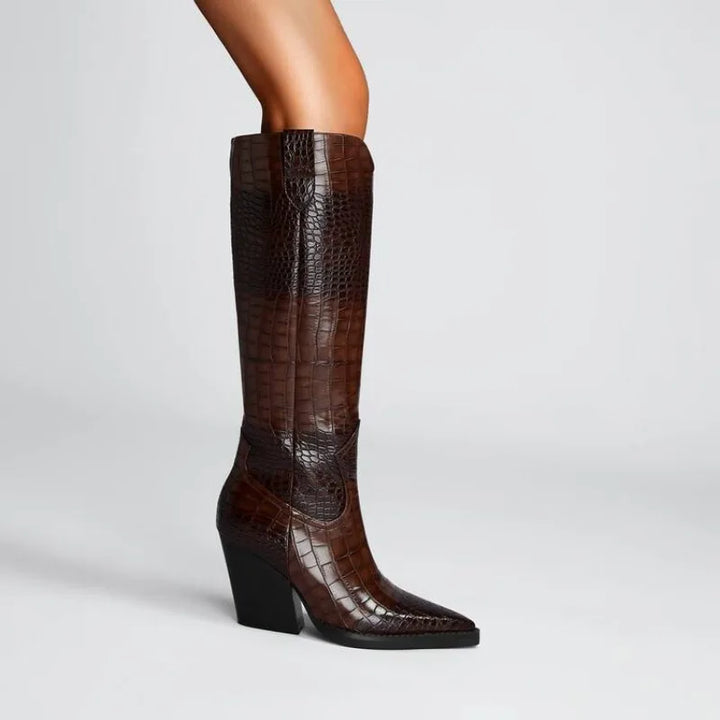 Blushwine leather boots