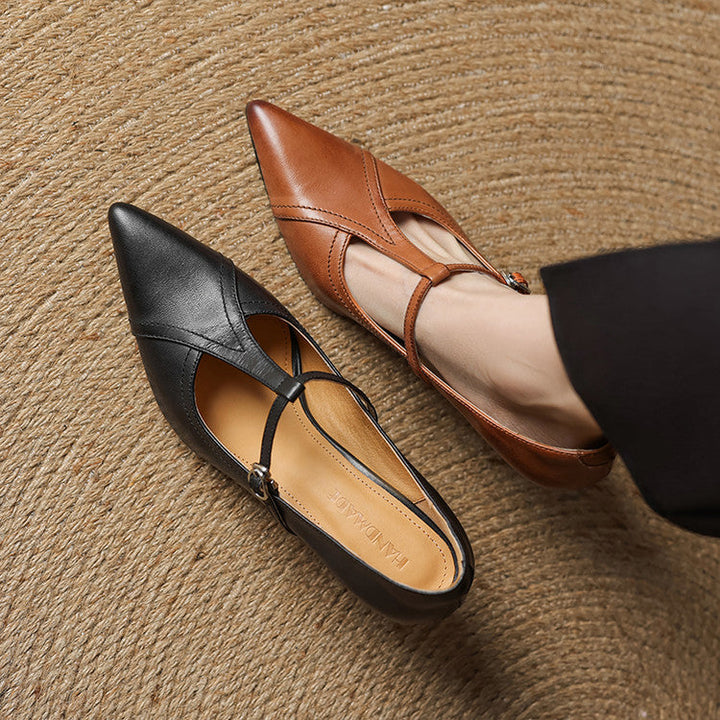 Katrina Genuine Leather Heels