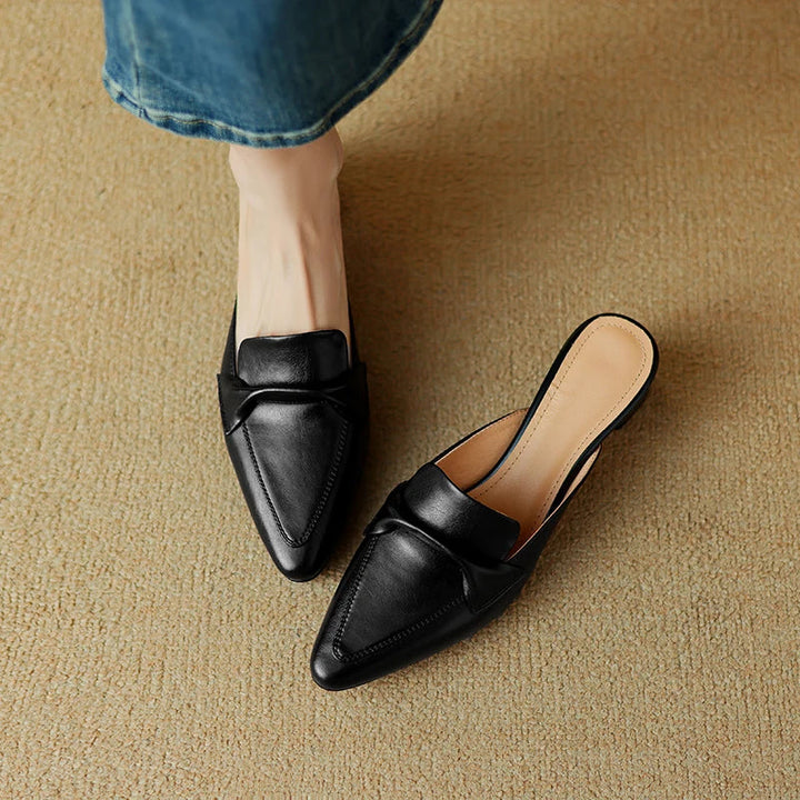 Mersia Genuine Leather Mules