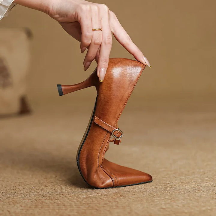 Katrina Genuine Leather Heels