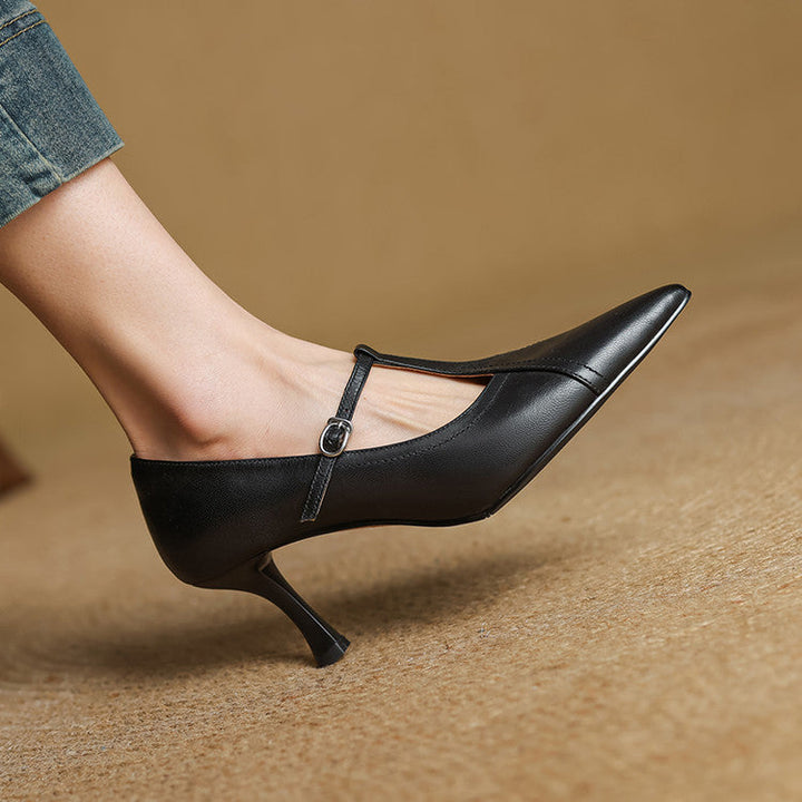 Katrina Genuine Leather Heels