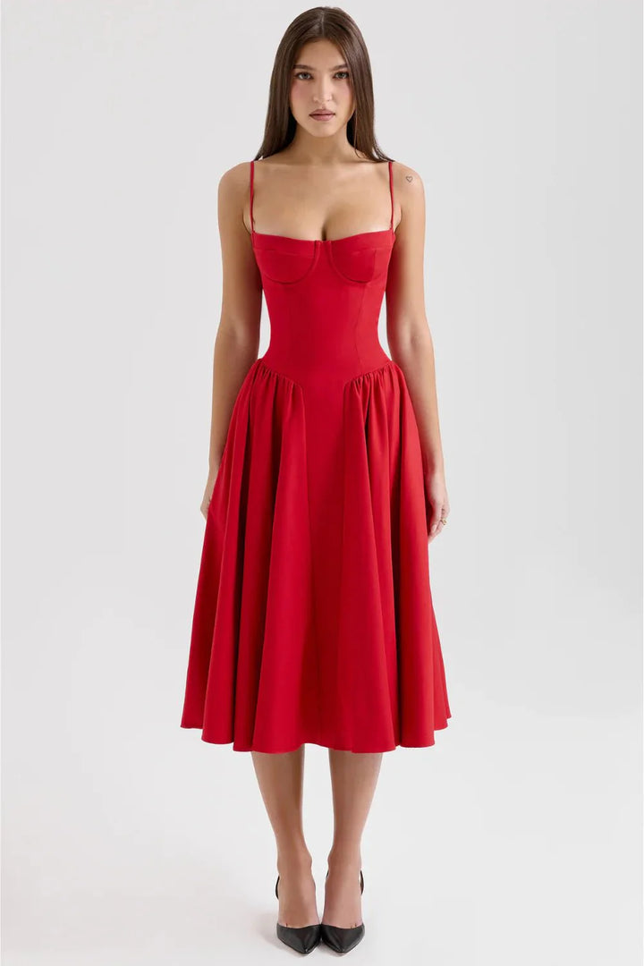 Celine Corset Midi Dress